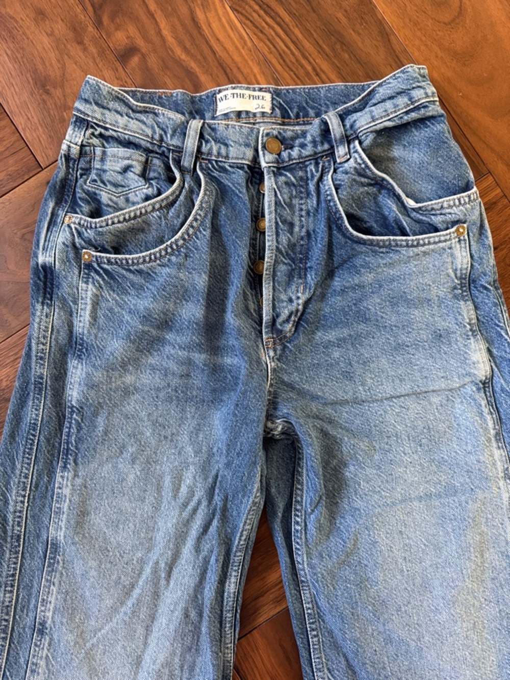 We The Free Final Countdown Cuffed Low Rise Jeans in Zero - Picture 4 of 9
